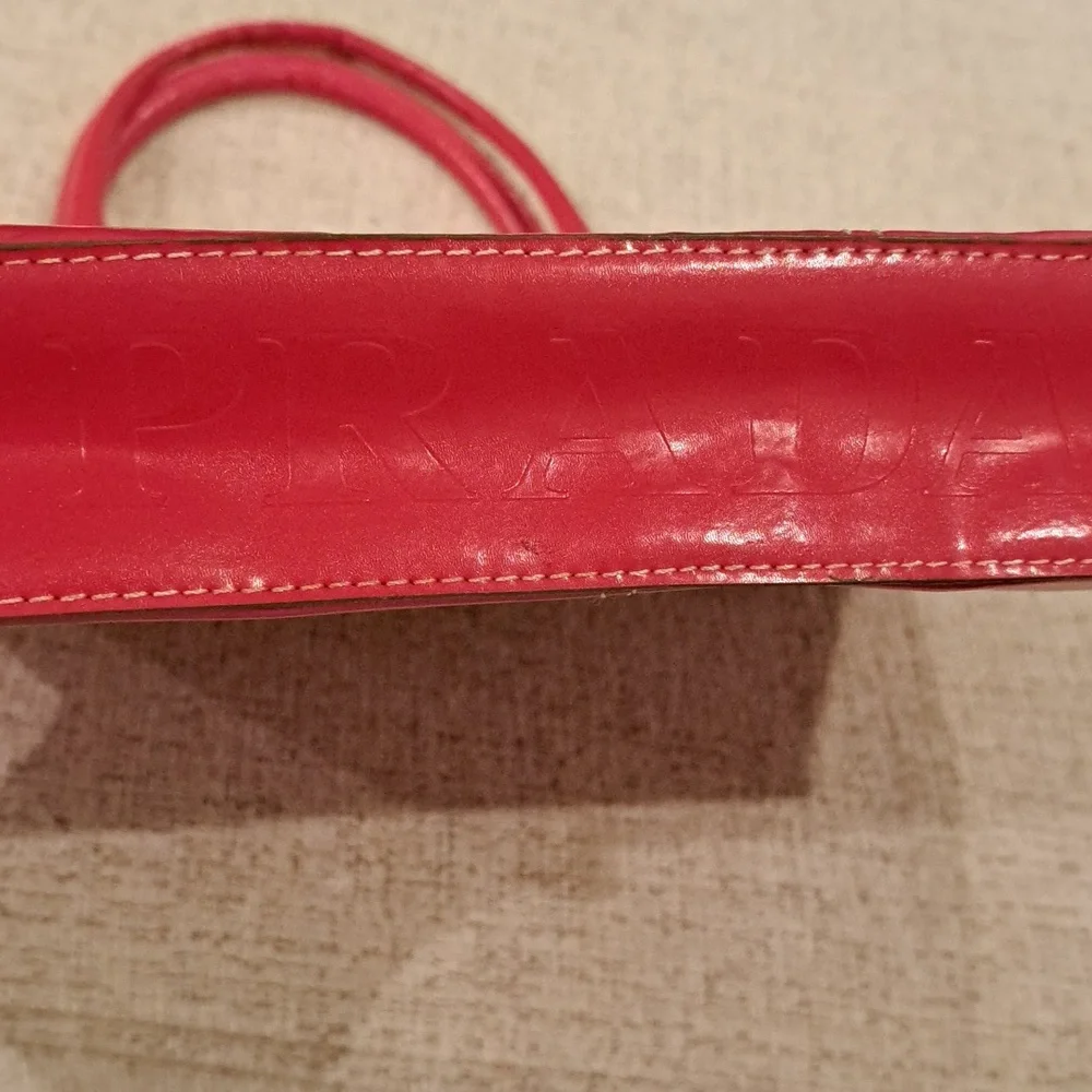 Prada Red Leather Tote - Picture 5 of 8
